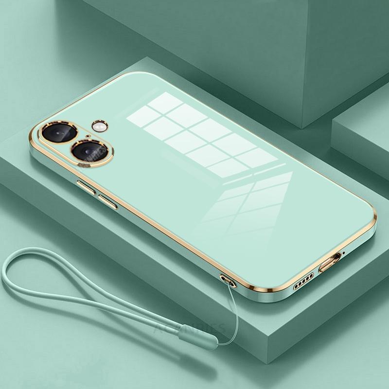 Роскошный силиконовый чехол-шнурок с покрытием для iPhone 16 Pro Max 14 15 Plus 12 13 Mini 11 Promax X Xs Xr Iphone16 16plus мягкий чехол