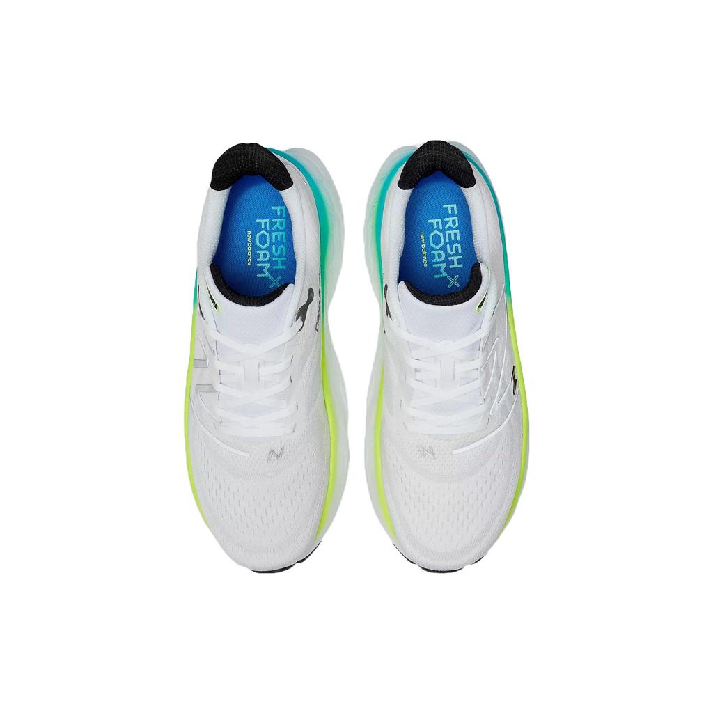 New Balance Fresh Foam X More V4 White Electric Teal Men Sneakers MMORWT4