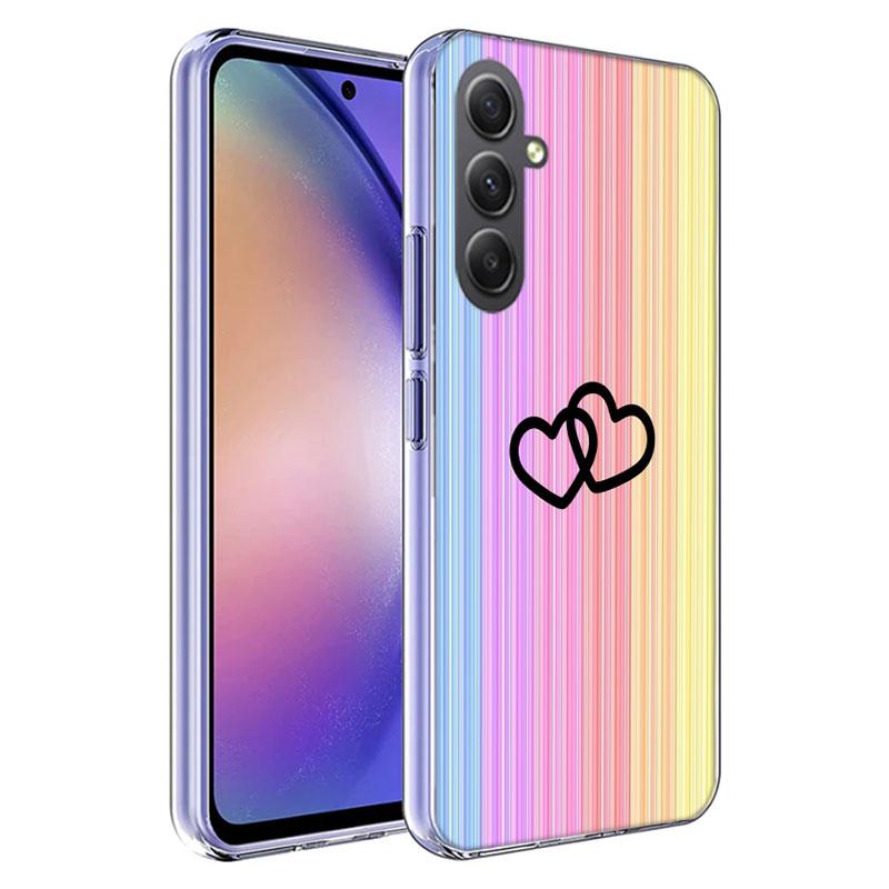 Rainbow Gradient Love Phone Case for Samsung A16 A26 A36 A56 A17 A37 A57 A07 A06 A02S A03 A04S A05S Galaxy Note 20 10 A50S A71 A