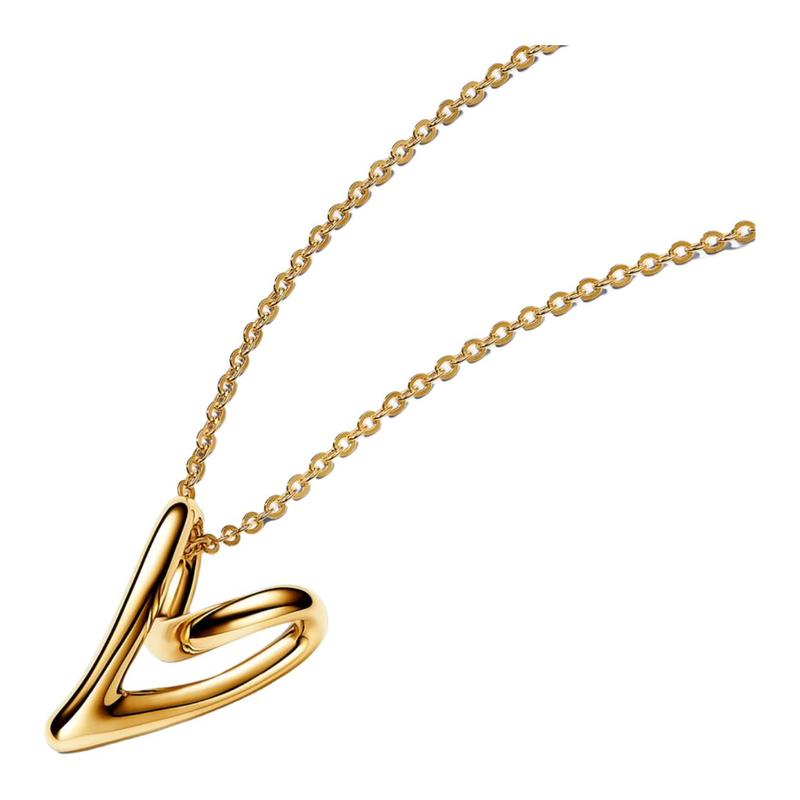 Pandora Heart-shaped hollow pendant necklace for women 363272C00