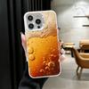 Смешной летний мягкий чехол для телефона с пивными пузырьками для iPhone 15 16 17 Pro Max 17Air 16E 14 Plus 13 12 Mini Ударопрочная задняя крышка