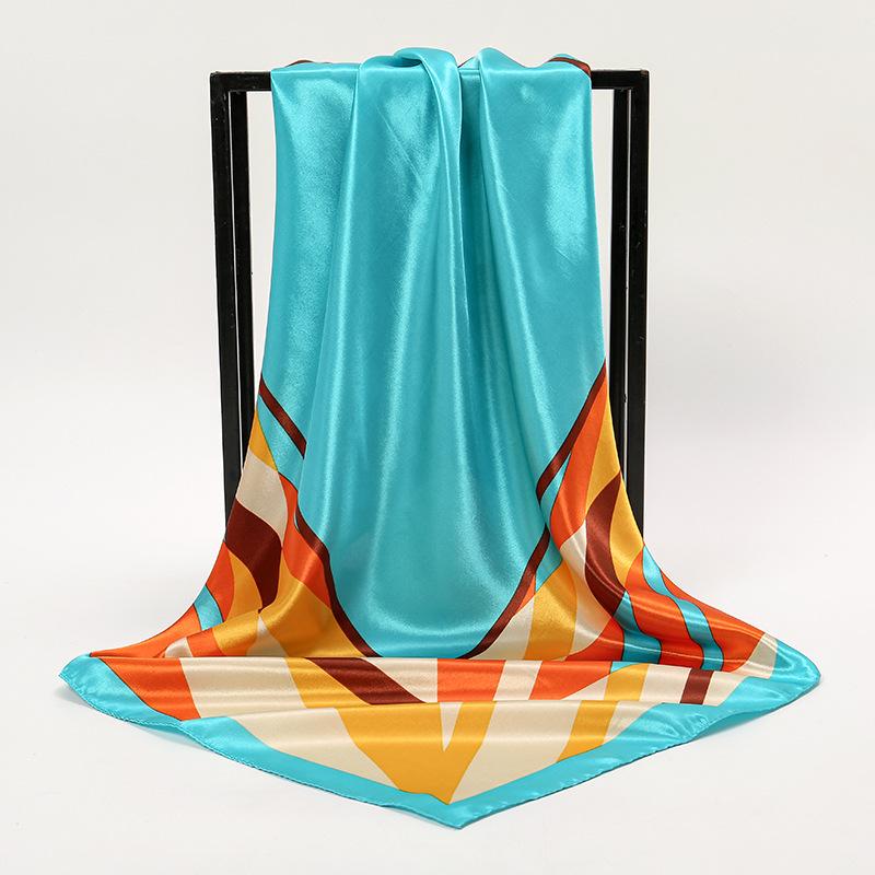 Spring and Autumn Women's Cashew Print Square Scarf Fashion Commuting Versatile Headscarf Stained Rose Square Scarf