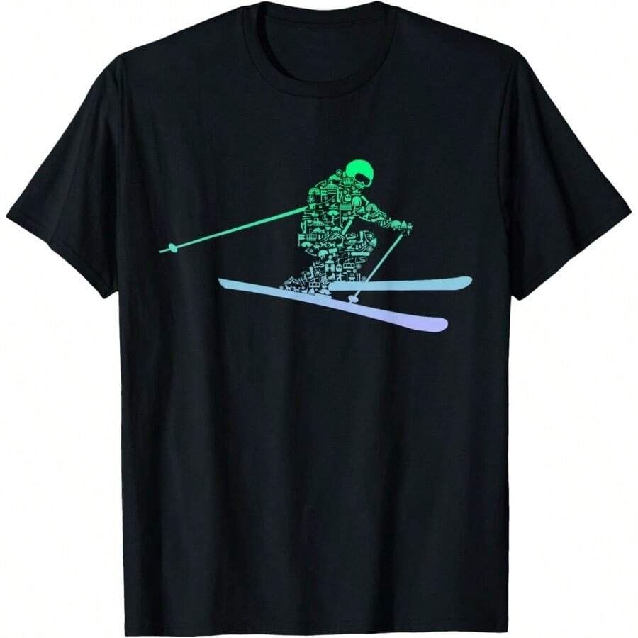 Ski Adventure Graphic Tee for Winter Sports Enthusiasts
