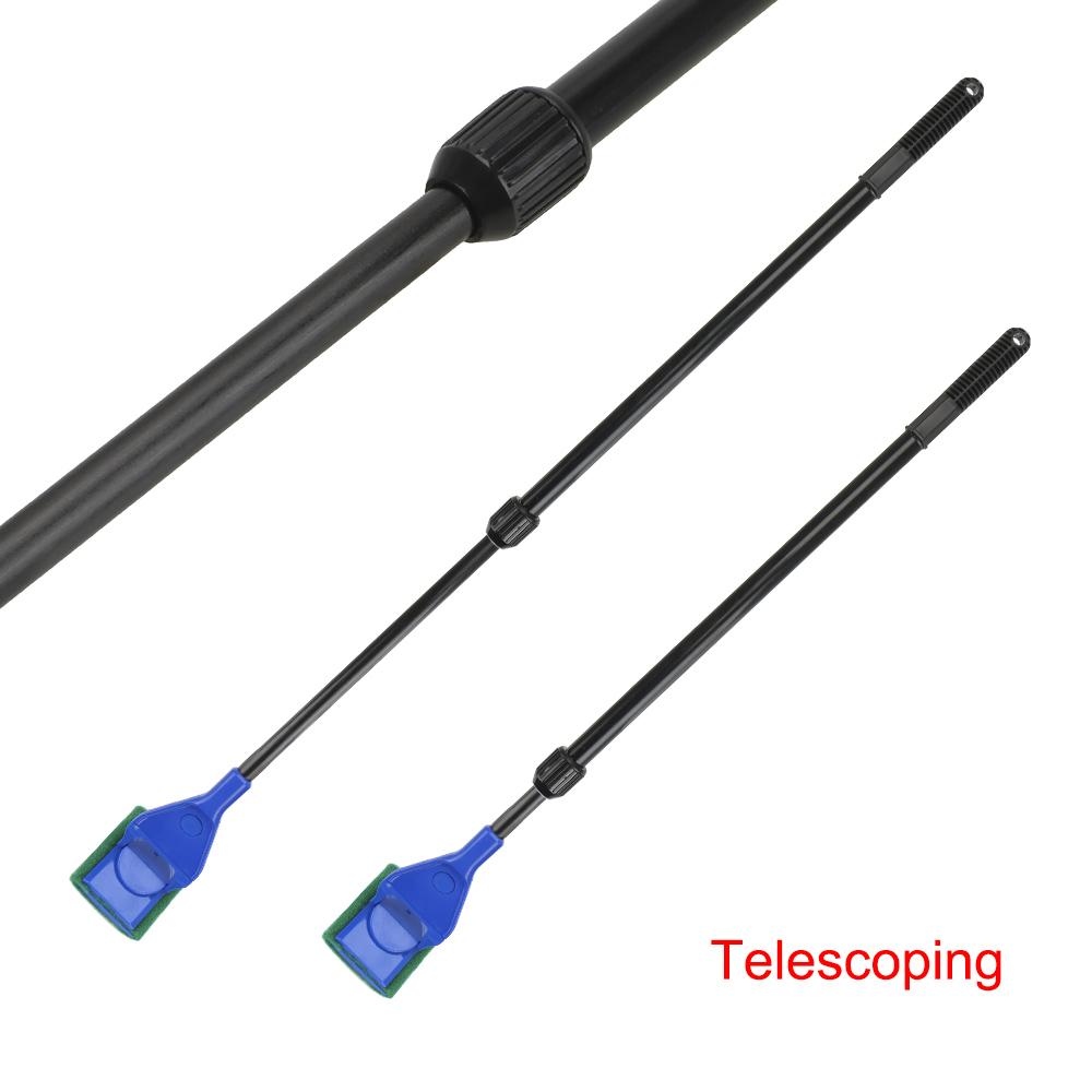 Инструменты для чистки аквариума Рыбья сеть Гравийные грабли Скребок для водорослей Вилка Губка Щетка Набор для очистки аквариума Очиститель аквариума Регулируемый 5 в 1