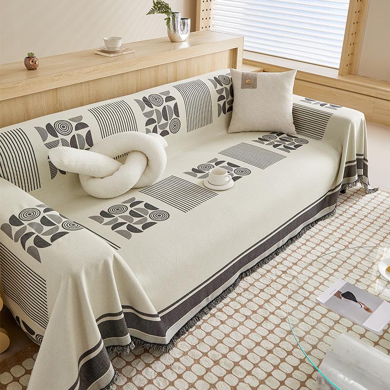 Ткань для чехлов на диван, полностью покрытый чехол для дивана, полотенце для дивана, французский кремовый стиль, против царапин
