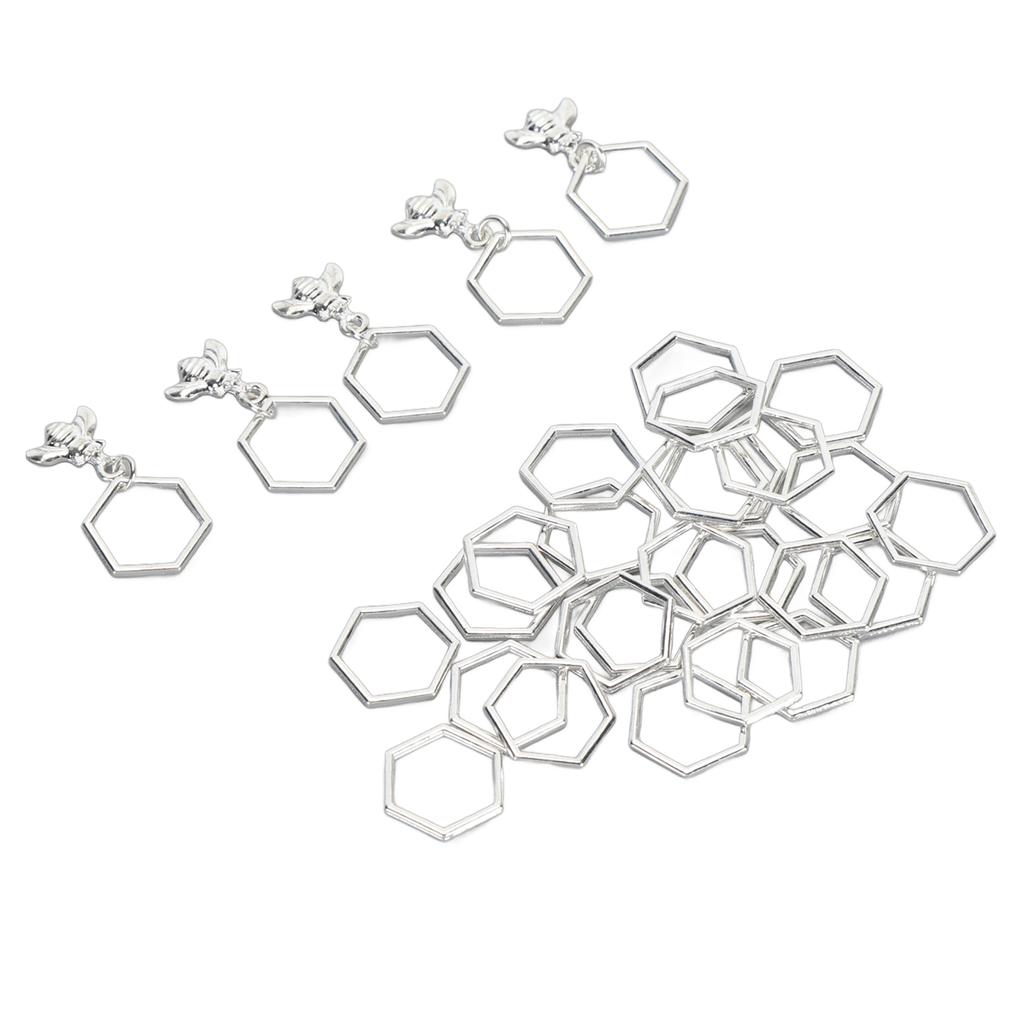 30 шт. маркеры для вязания крючком металлические шестигранные маркеры для ткачества, рукоделия, ткани, одежды