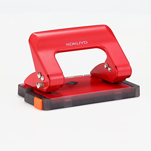 KOKUYO Hole Punch 2 Holes Rakuake Handy 17 Pieces Red PN-G17R