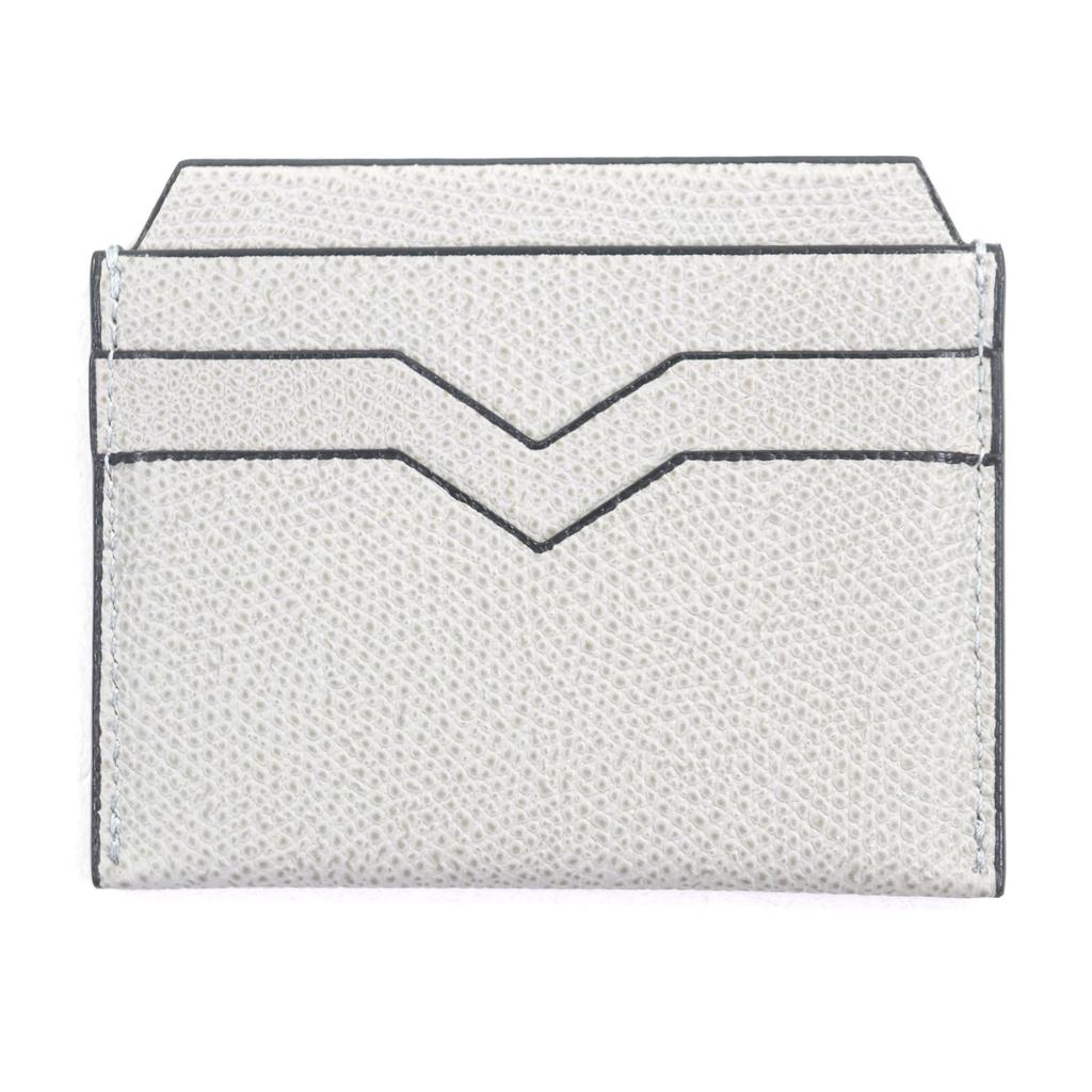 Безупречный картхолдер Valextra кожаный пропускной чехол серый воловья кожа мужской V8L77 Б/У