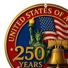 United States 250th Anniversary Acrylic Hanging Decoration US Flag Round