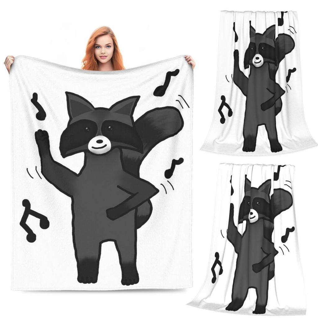 Pedro Raccoon Dance Meme Blankets Flannel Sofa Throw Blanket Super Soft for Couch Bedding Outdoor Throws Bedspread Quilt