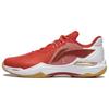 Li Ning Текстиль, Синтетическая Кожа Амортизация Нескользящая Низкие Бадминтонные Кроссовки Унисекс Красные AYZU011-1