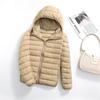 Женская легкая приталенная куртка-пуховик с капюшоном 2023 - Короткая, модная, большого размера, осенне-зимняя верхняя одежда