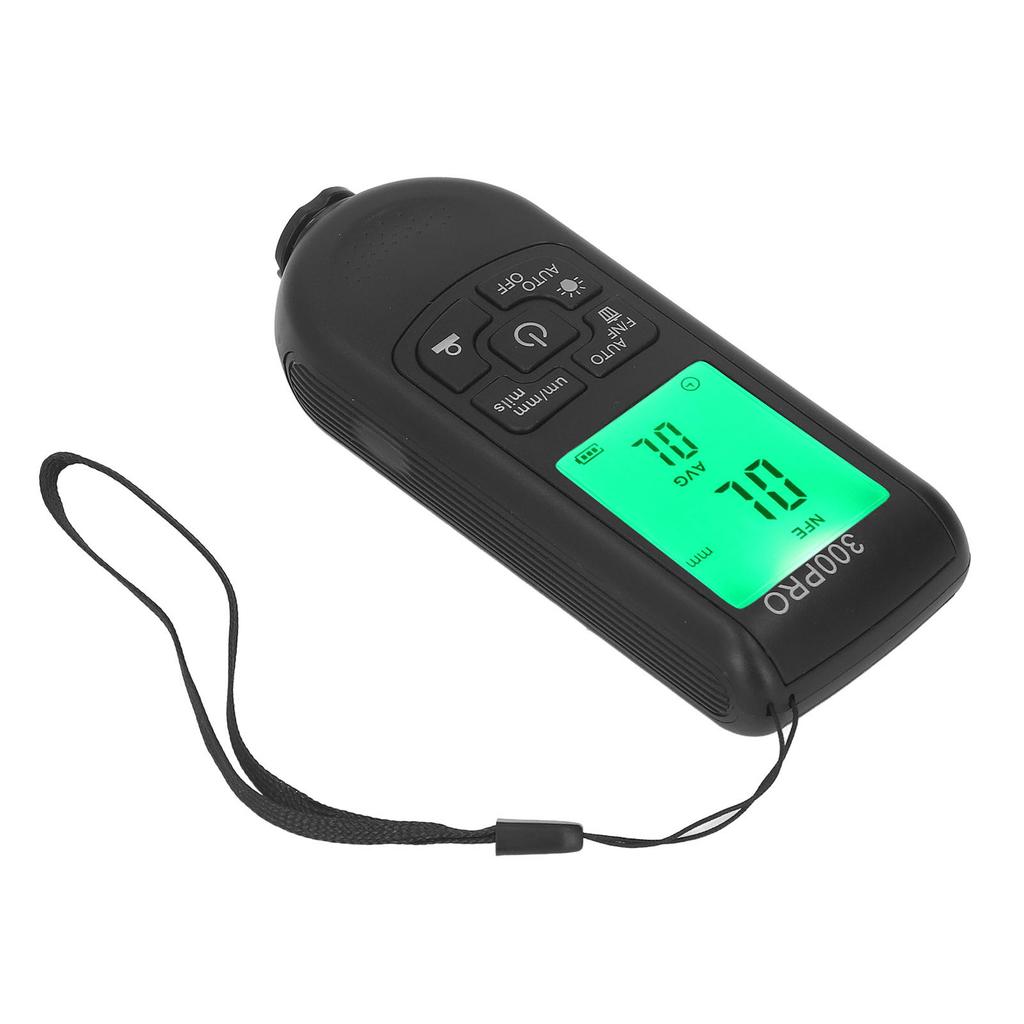 Толщиномер покрытия Измеритель глубины покрытия Тестер Цифровой дисплей 0?2000 мкм для Черного автомобиля