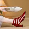 Fashion French Cutout Fashion Pointed Toe Sandals Women's Summer New Comfortable Breathable Wrapped Head