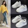 2025 Spring Little White Shoes Women's Thick Sole Heightening Small Size Heightening Sports Women's Shoes Casual Muffin Baseplate Shoes