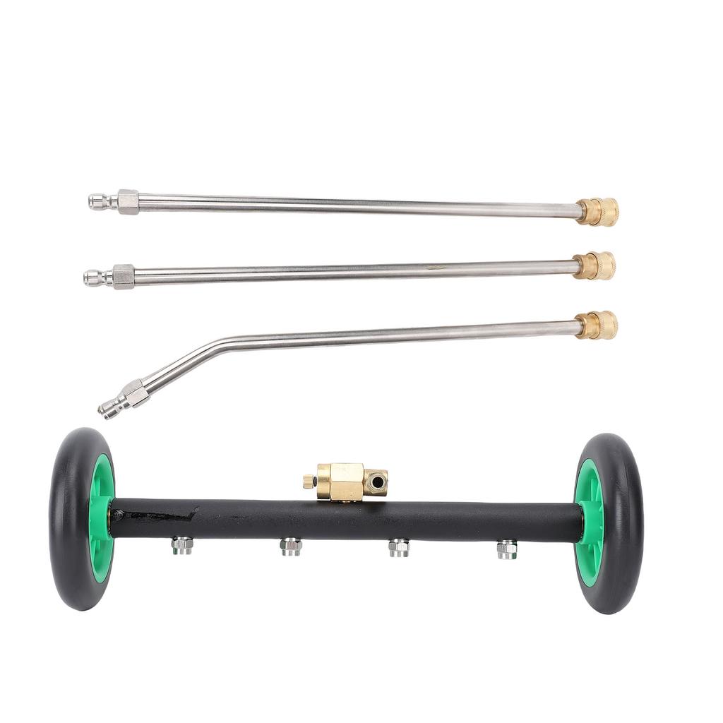 17.7in Undercarriage Cleaner Kit 2.5 GPM 4000 PSI Multifunctional Angle Adjustable High Pressure Under Car Washer