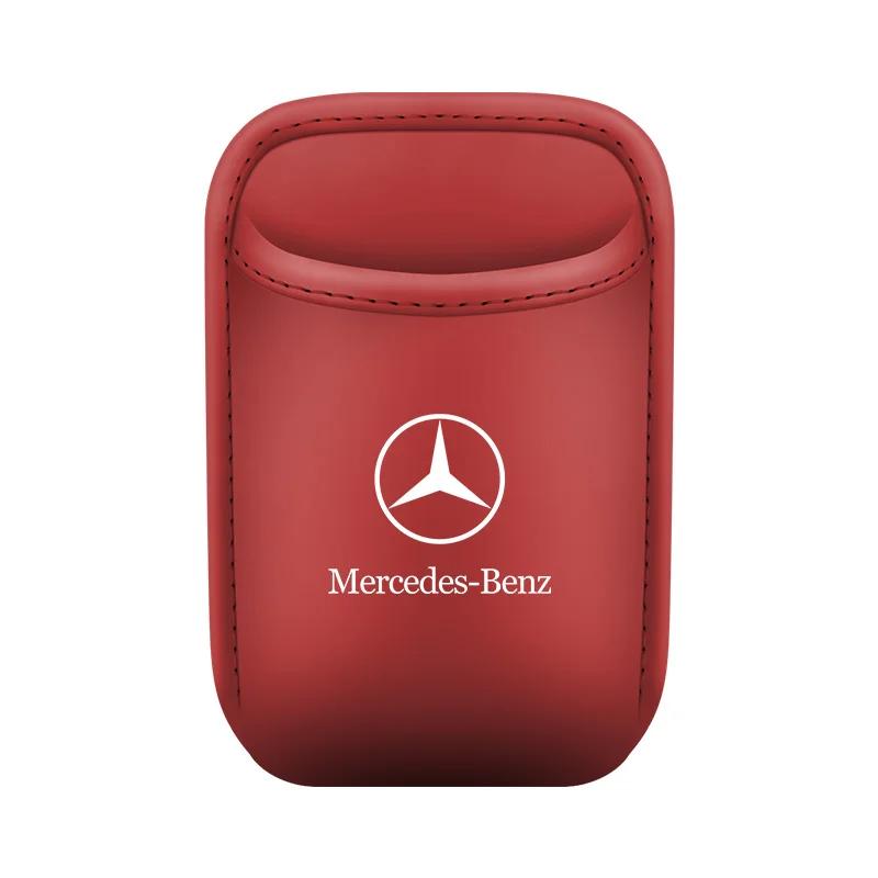 nrbju6 Car Sticker For Benz For Mercedes Benz A C E S G Class GLC CLE CLA GLB GLS W177 W205 W213 W222 X167 AMG Leather Water Cup Storag