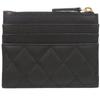 Used AUTHENTIC CHANEL AP3139 Matelasse Fragment Case CC Mark Wallet Black Leather