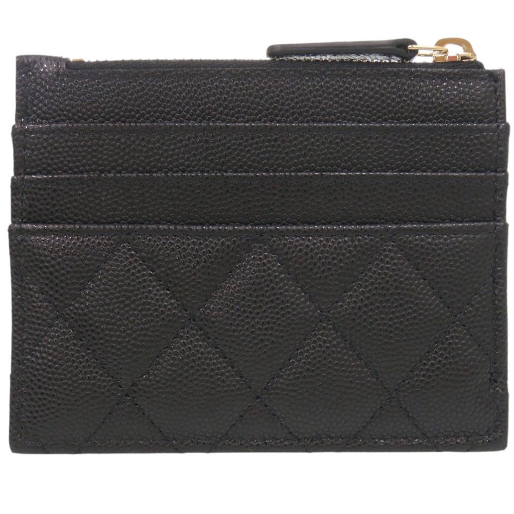 Used AUTHENTIC CHANEL AP3139 Matelasse Fragment Case CC Mark Wallet Black Leather