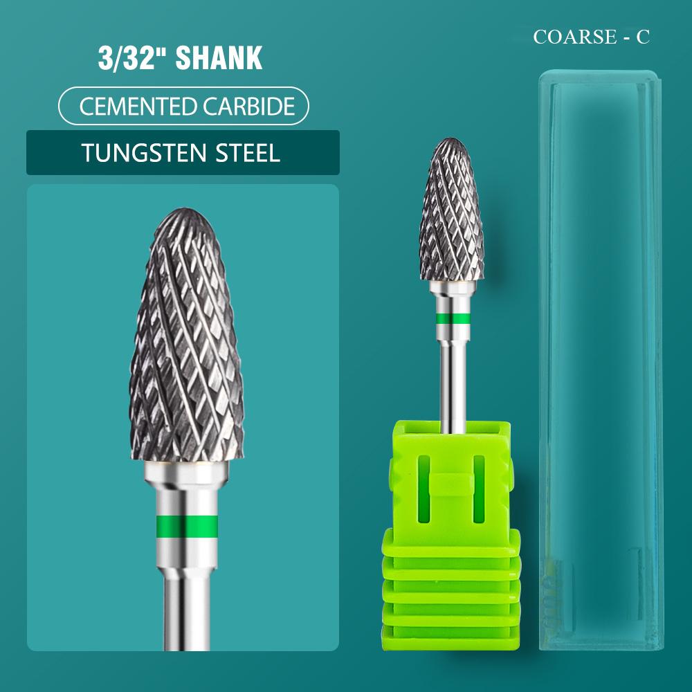 5 In 1 Carbide Tungsten Nail Bit Dual Rotation Volcano/Tornado Milling Cutters Fast Remove Acrylic Hard Gel ManucureTools