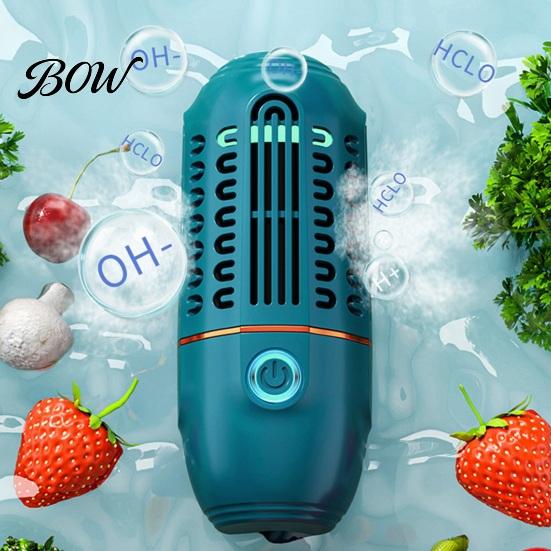 Compact Food Purification Tool Capsule Fruit Vegetable Cleaner, Wireless Hydroxyl Ion Purifier for Produce Meat, Portable Washer Camping Auto