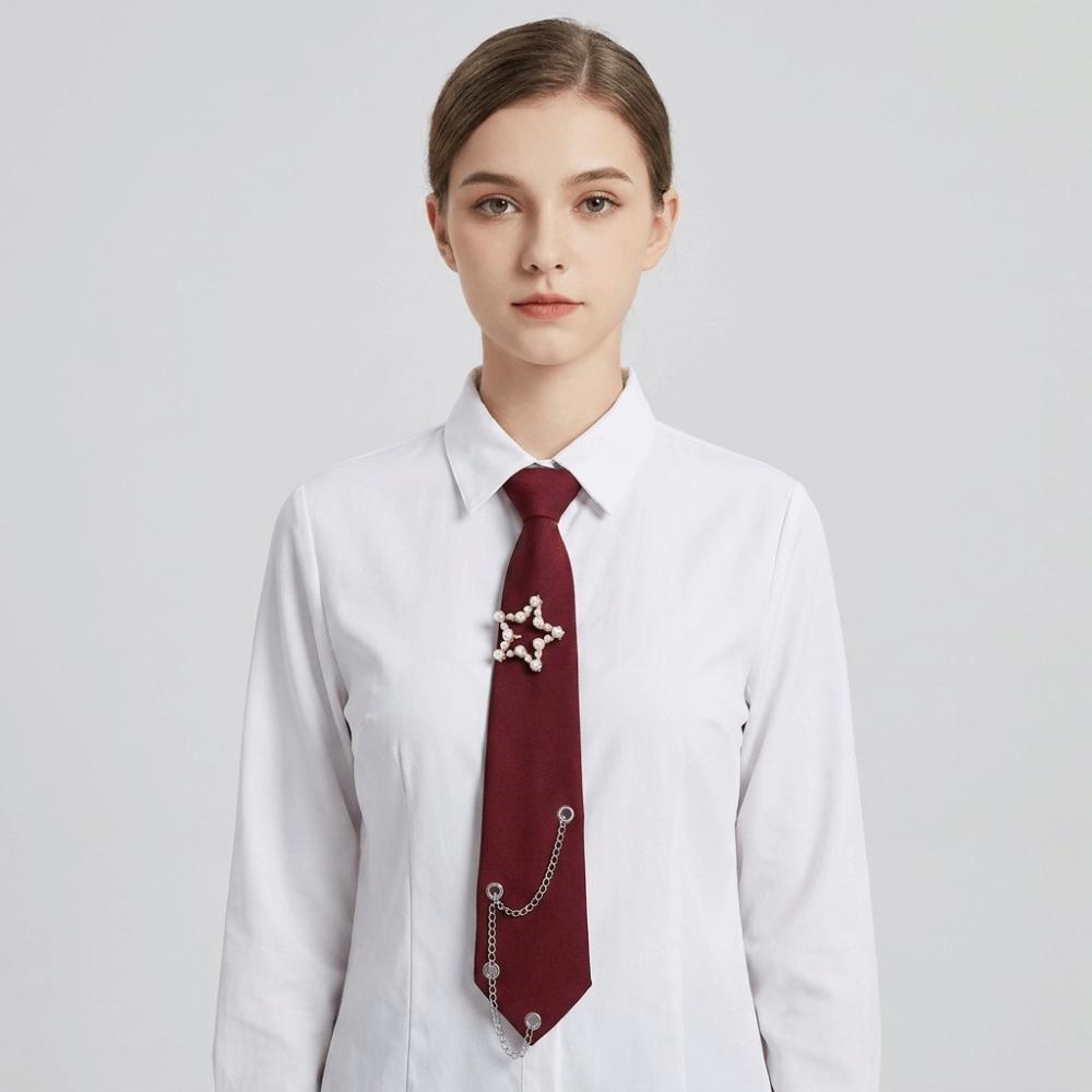 Korean Style Long Necktie Choker Shirt Tie Simple Star Tie Performance