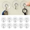 10Pcs/set Bathroom Wedding Supplies Rubber Glass Clear Sucker Wall Hook Suction Cup Transparent