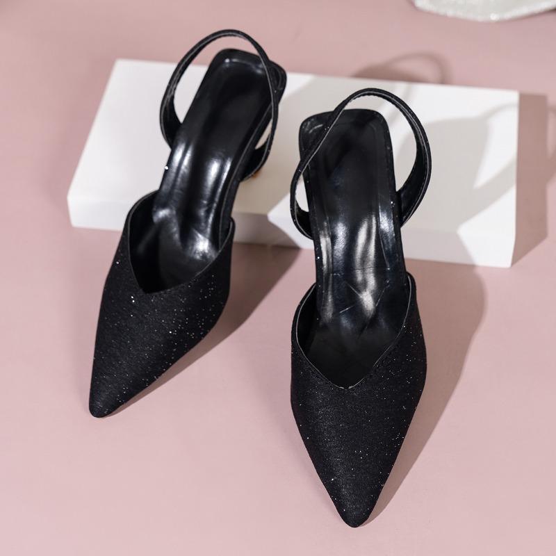 Модные женские босоножки, сексуальные, с острым носком, простые, однотонные, женские туфли, летние, новые, повседневные, кожаные, элегантные, для банкетного платья, женские туфли на высоком каблуке