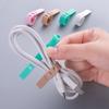 4/8PCS Soft Headphones Storage Holder Earphone Cable Ptotector USB Wire Tie Cable Winder Cord Clip