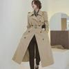 Korean Mid-Length Women's Windbreaker Jacket - 2023 Chic Double Button Early Spring Design