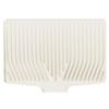 Silicone draining mat kitchen non-slip heat insulation resistant sloped (cream white 48 x 35 cm)