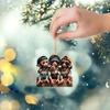 2D Acrylic Pendant Hanging Ornament with Lanyard Easy To Hang Cartoon Monkey Animal Xmas Tree Pendant Versatile Decoration