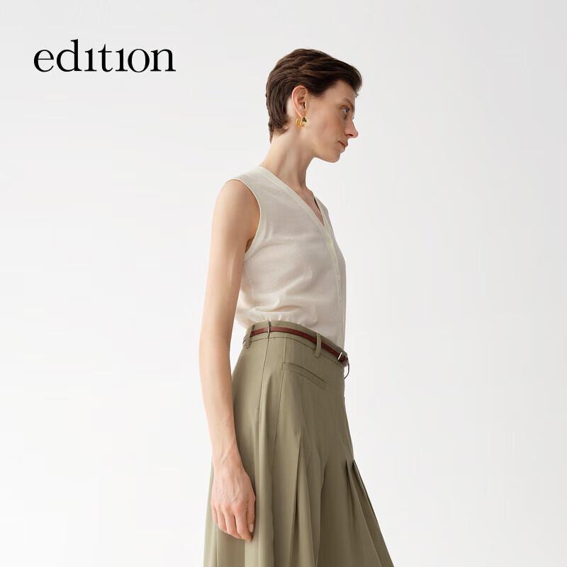 Женский хлопковый вязаный кардиган-жилет