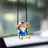Swing Duck Car Hanging Decoration Home Office Auto Rearview Mirror Cartoon Duck Hanging Ornament Animal Pendant Birthday Christmas Gift