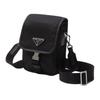 PRADA Flap Closure Recycled Nylon And Saffiano Leather Shoulder Bag, Crossbody Bag Men's Black 2VD043-2DMH-F0002-V-OOO