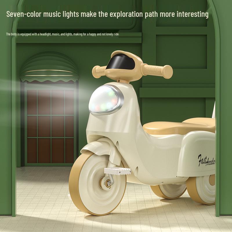 Foot-Powered Kids' Ride-On Tricycle Scooter