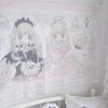 Тканевое панно KKON Maid Ver Аниме Розовое сердце Настенный декор для спальни общежития Каваи Музыка Аниме Тематический домашний декор для кровати