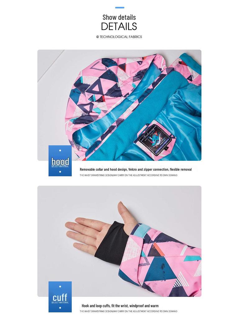 Women's North & South Ski Suit: Windproof, Waterproof, Warm, Mountaineering & Skiing Suit for Outdoor Sports.