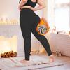 Кофейные флисовые зимние утепленные леггинсы большого размера для женщин с высокой талией и контролем живота, теплые осенне-зимние леггинсы