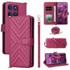 For Motorola Edge 60 Pro 5G Case with Shoulder/Wrist Strap Leather Phone Cover Stand Wallet
