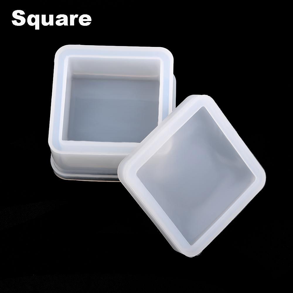 Made Tools Square Hexagon Round Storage Box Molds Crystal Glue Silicone Casting Mould Epoxy Resin