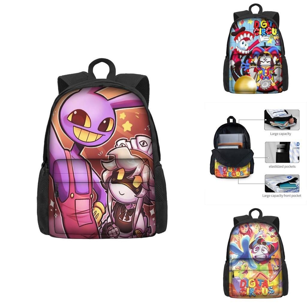 The Amazing Digital Circus School Bag For Boys And Girls Breathable And Durable 3rd-4th Grade Trendy And Cool Style Polyester Material