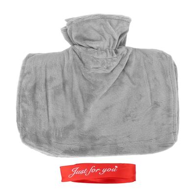 Грелка-сумка большой емкости, съемная, для инъекций воды, с мягким чехлом, серая