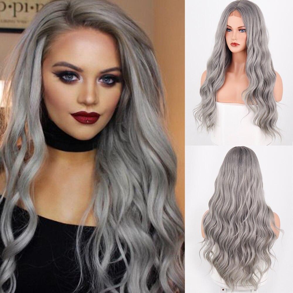 MERISIHAIR Объемные волны, кружевные передние парики для женщин, коричневые и белые цветные синтетические волосы, бесклеевые кружевные парики с натуральной линией волос