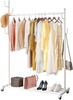 Clothes Rack with Pole Large with Easy 120cm Stylish "Regibelie" Casters, Hanger, Capacity, Space-Saving, Shelf, Assembly, Wide,