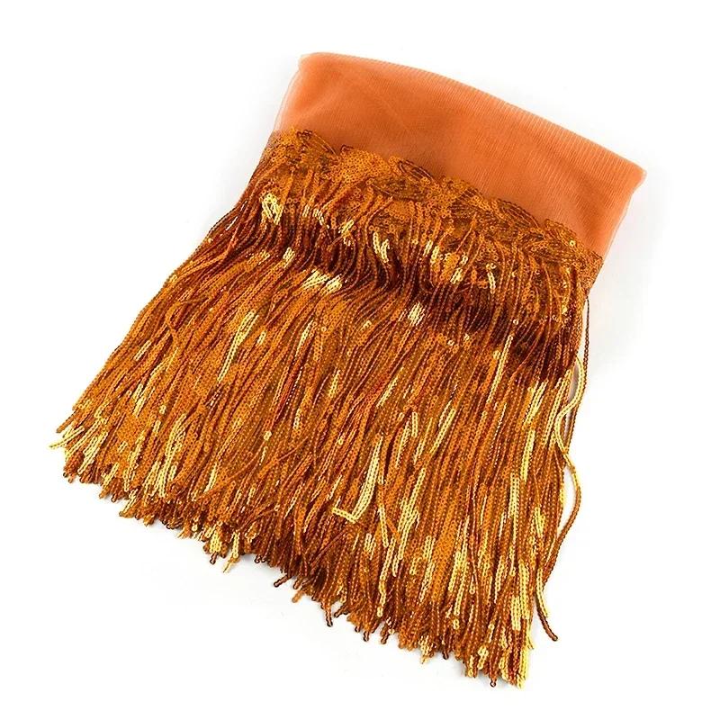 5/10 ярдов Meetee 20 см бахрома с пайетками, кружевная лента, ткань для свадебного платья, для шитья одежды своими руками