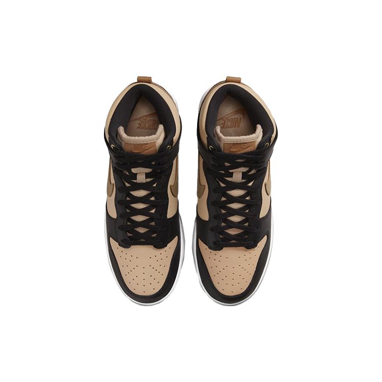 Nike Dunk High LXX Черные льняные женские кроссовки Brown Vachetta-Tan White DX0346-001