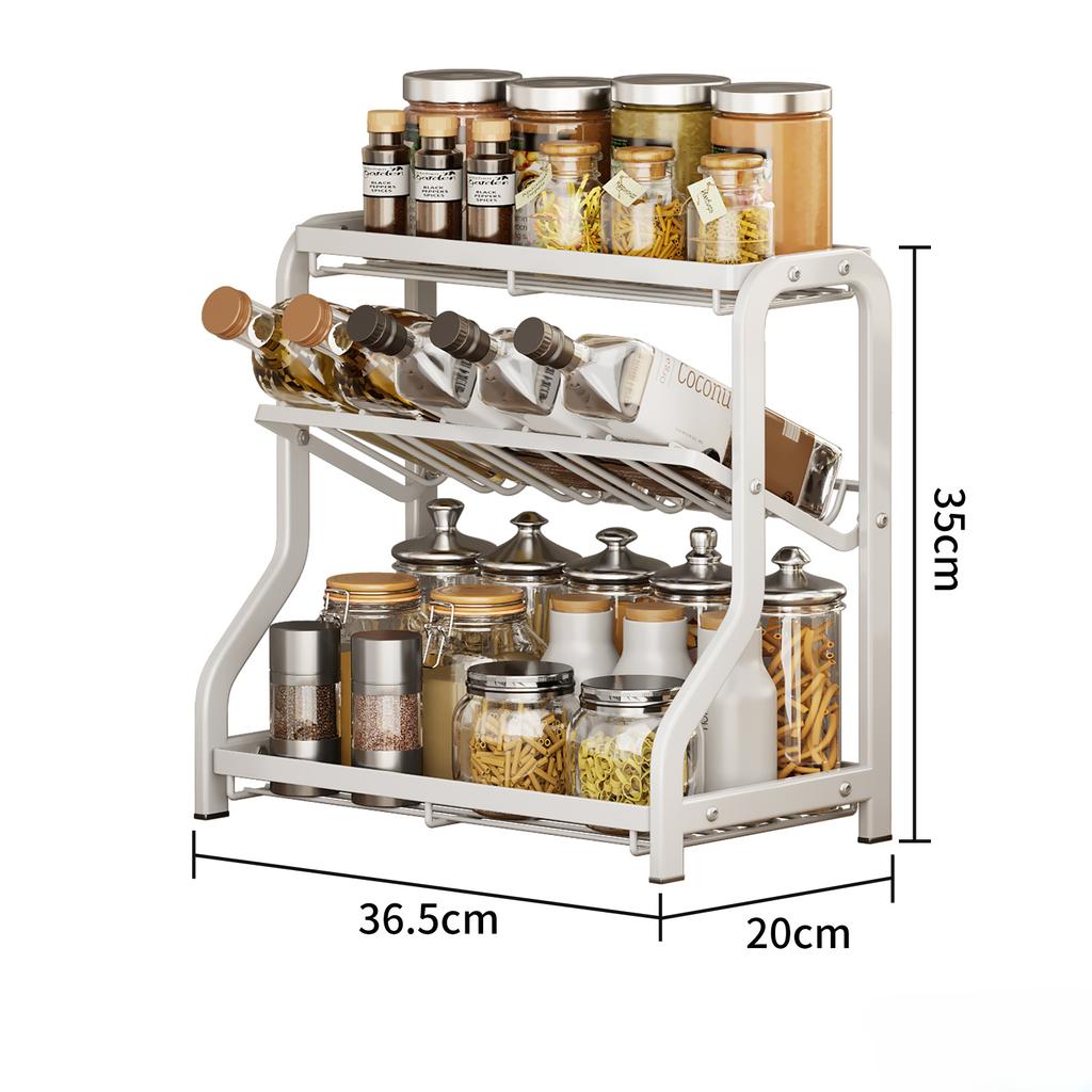 Kitchen Storage Rack Seasoning Rack Countertop Soy Sauce Seasoning Storage Rack Household Appliances