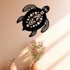 Coastal Baby Turtle Ocean Beach Metal Wall Art – Elegant Iron Art Silhouette, Stylish Interior Decoration & Home Wall Hangings