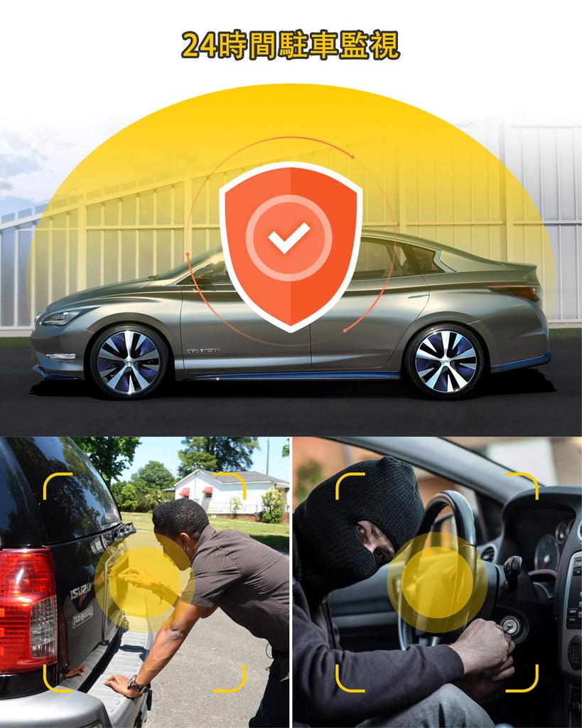 LAMTTO Dash Camera, Small Dash Camera, Integrated In Front and Inside Car, Small Dash